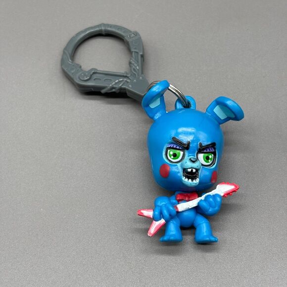 five nights at freddys Other - Five Nights at Freddys Toy Bonnie Backpack Hanger Keychain 2015 Blue FNAF Guitar
